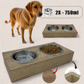 Load image into Gallery viewer, Pet Bowl – Plywood with Egger Coating: Natural Halifax Oak
