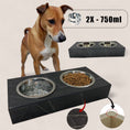 Load image into Gallery viewer, Pet Bowl – Plywood with Egger Coating: Black Pietra Grigia
