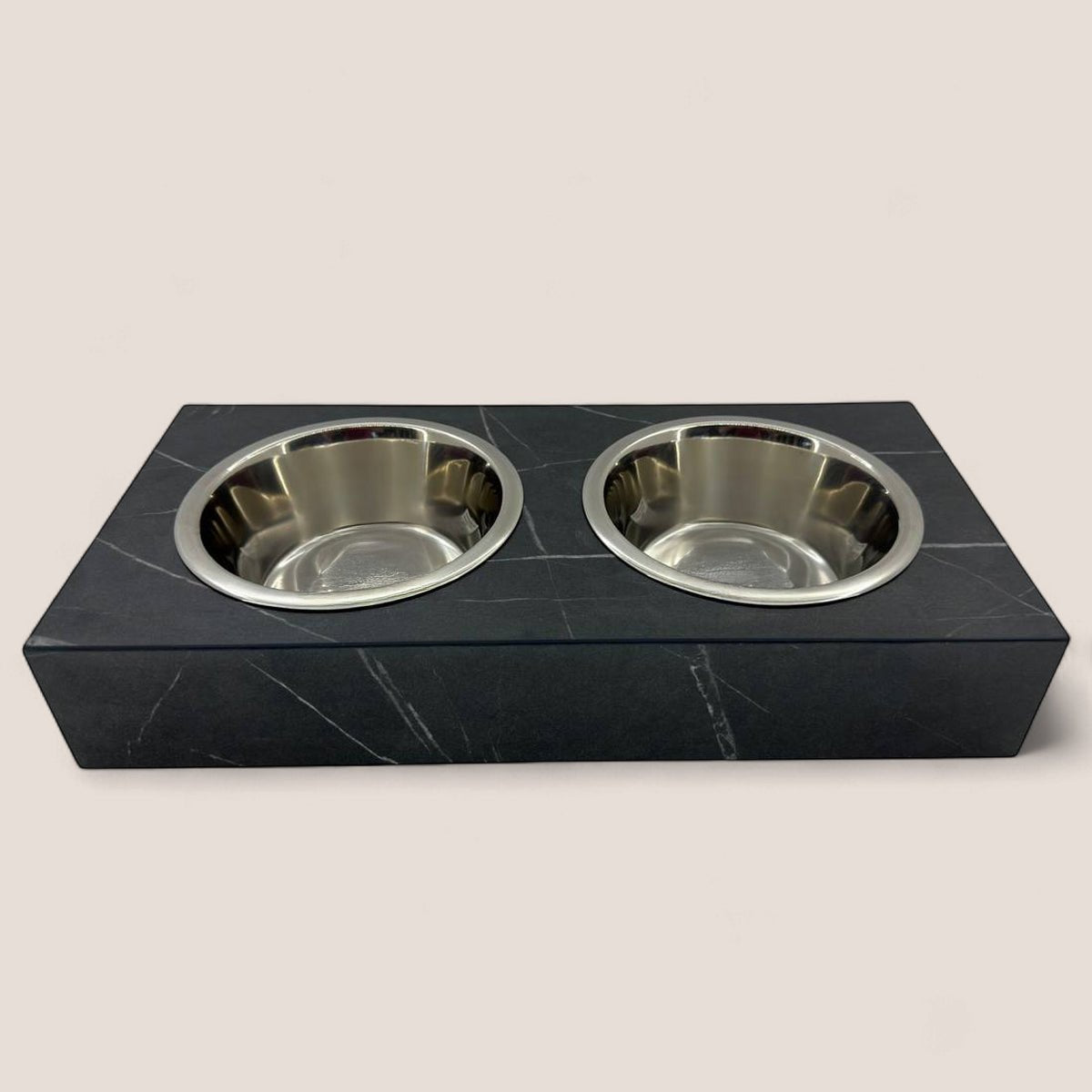 Pet Bowl – Plywood with Egger Coating: Black Pietra Grigia