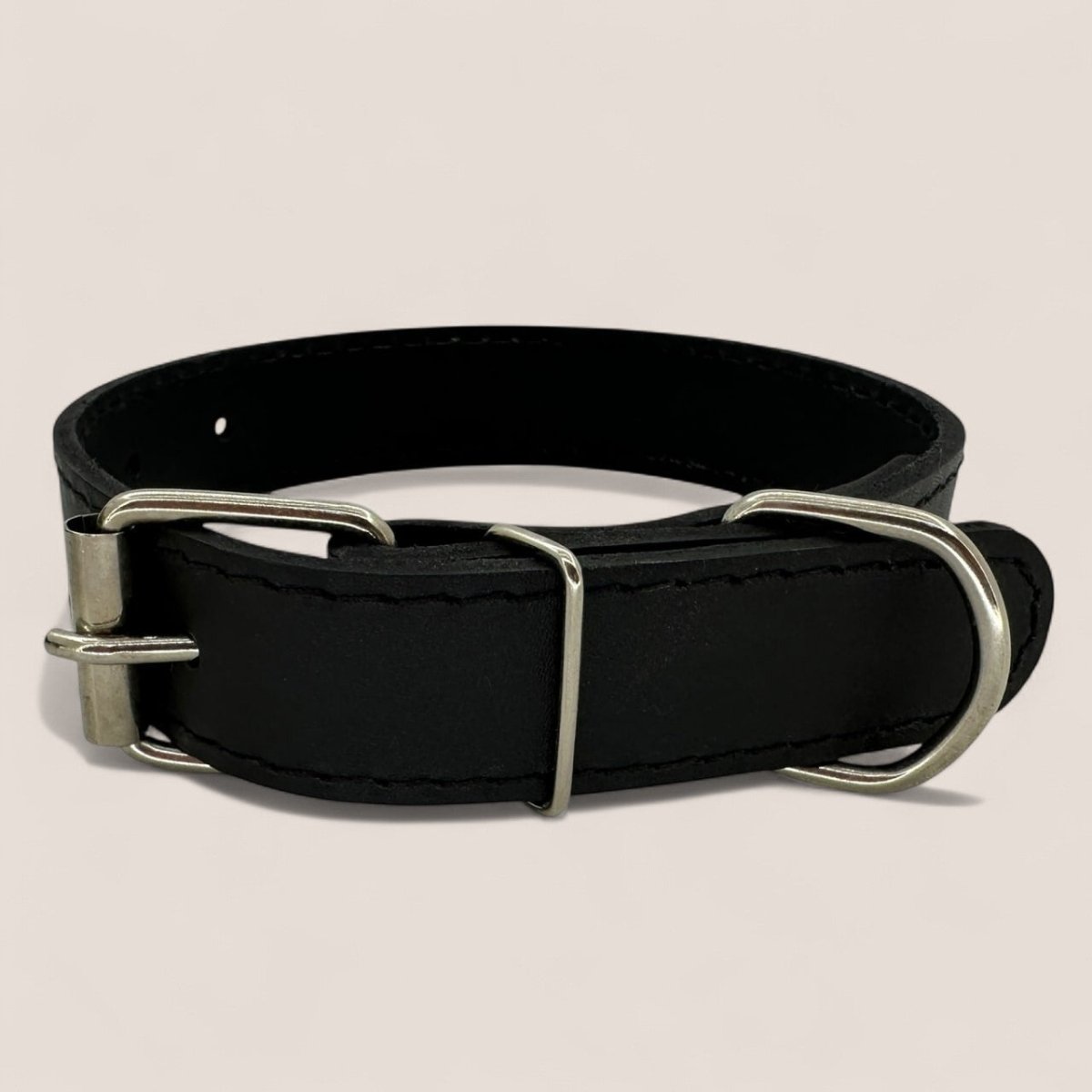 Premium Leather Dog Collar with Adjustable Fit – Genuine and Stylish